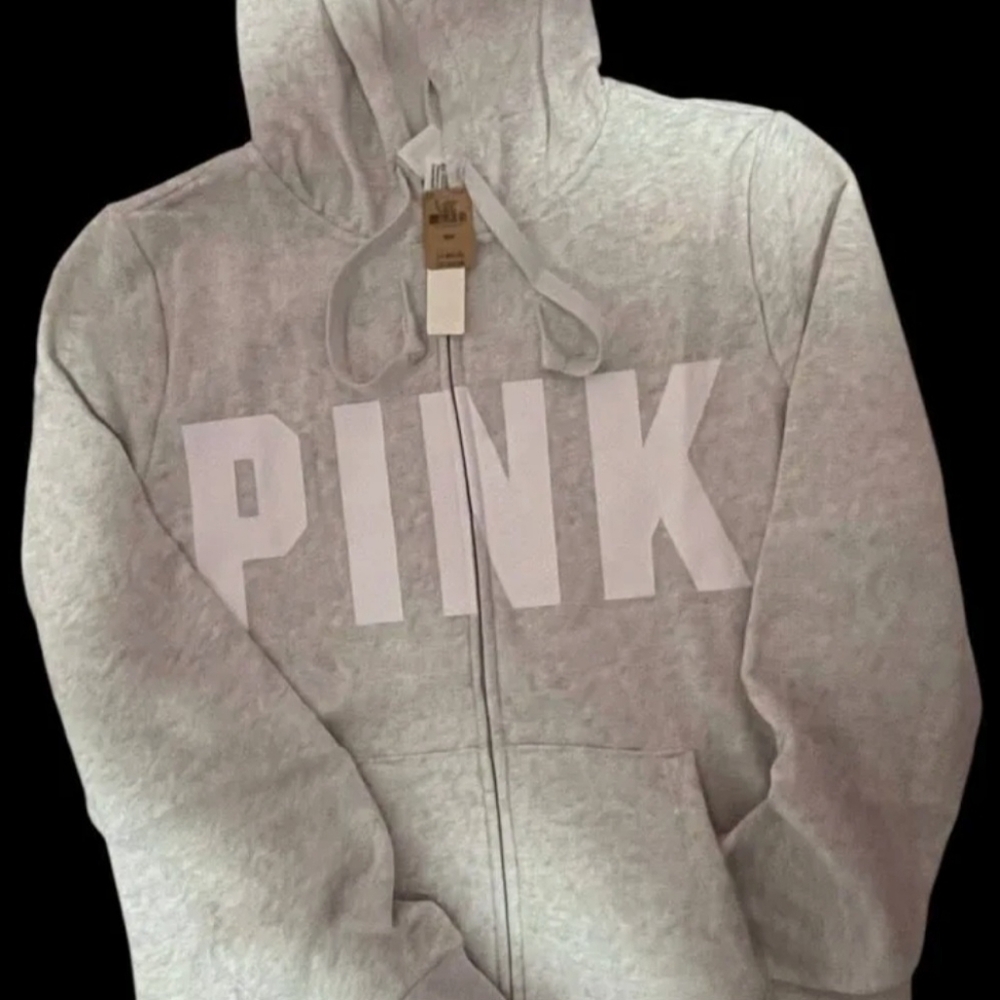 Gray Pink Victoria Secret Hoodie